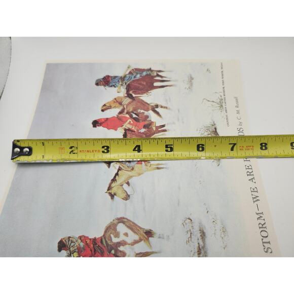 Print Lost in a Storm We Are Friends by C.M. Russell Native American Art 10x8 - Picture 4 of 9